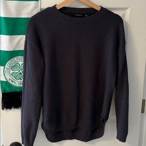 Women's Gray Crewneck Sweater by MEROKEETY